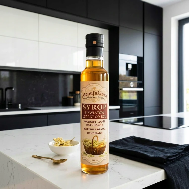 Syrop z KWIATÓW CZARNEGO BZU do herbaty 100% natura zdrowie odporność 250ml