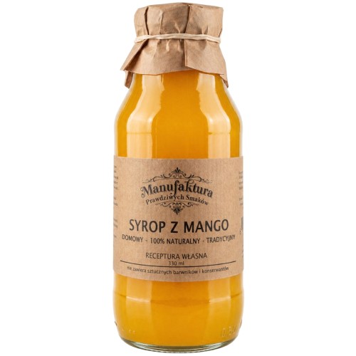 SYROP Z MANGO 330ml 100% NATURALNY MANUFAKTURA PRAWDZIWYCH SMAKÓW