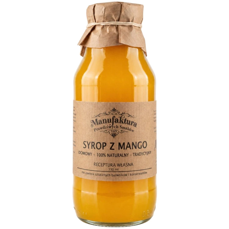 SYROP Z MANGO 330ml 100% NATURALNY MANUFAKTURA PRAWDZIWYCH SMAKÓW