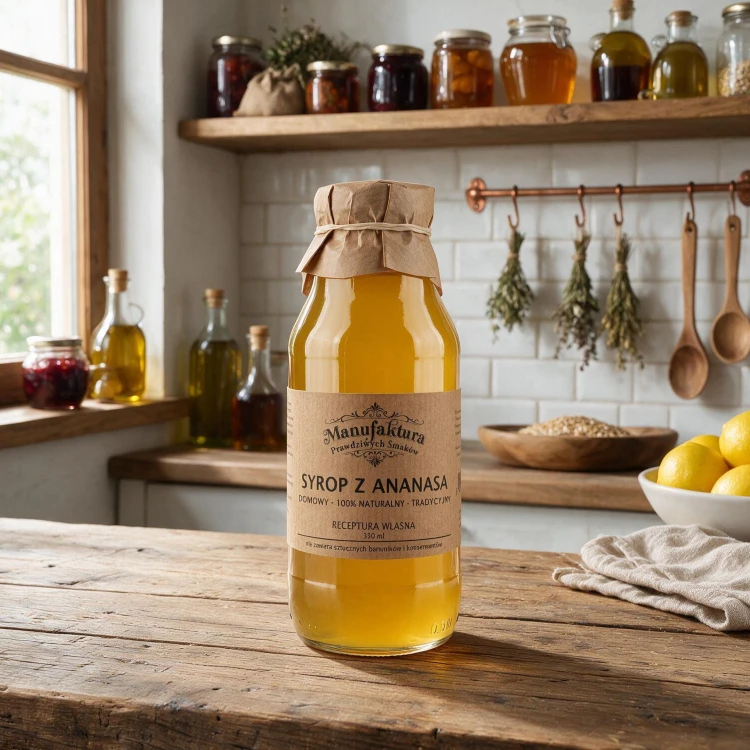 SYROP Z ANANASA 330ml 100% NATURALNY MANUFAKTURA PRAWDZIWYCH SMAKÓW
