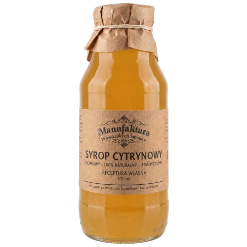 SYROP CYTRYNOWY 330ml 100% NATURALNY MANUFAKTURA PRAWDZIWYCH SMAKÓW
