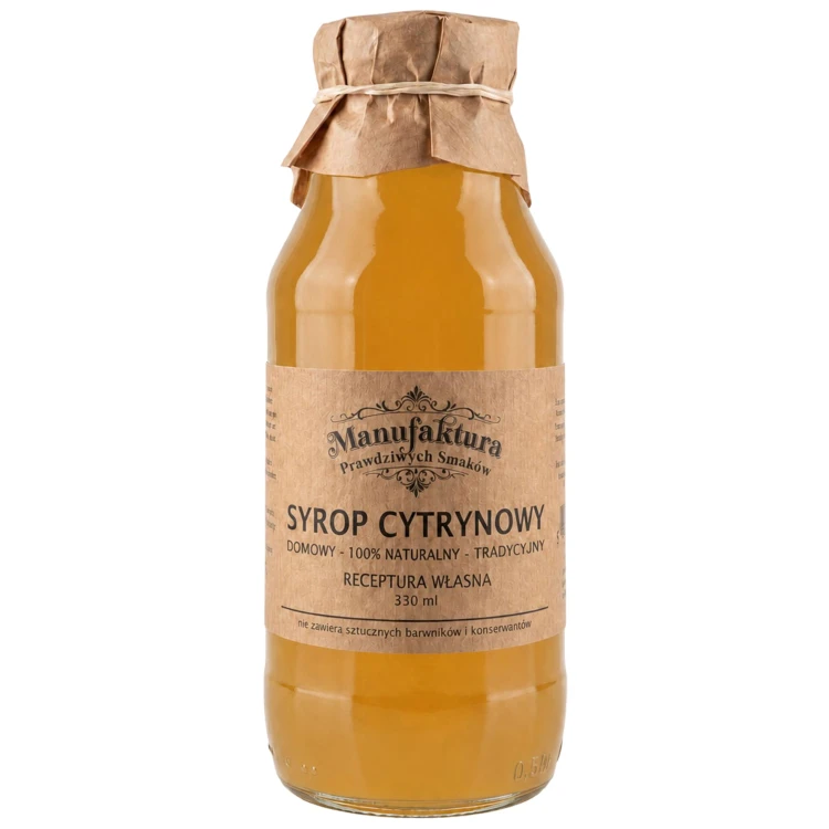 SYROP CYTRYNOWY 330ml 100% NATURALNY MANUFAKTURA PRAWDZIWYCH SMAKÓW