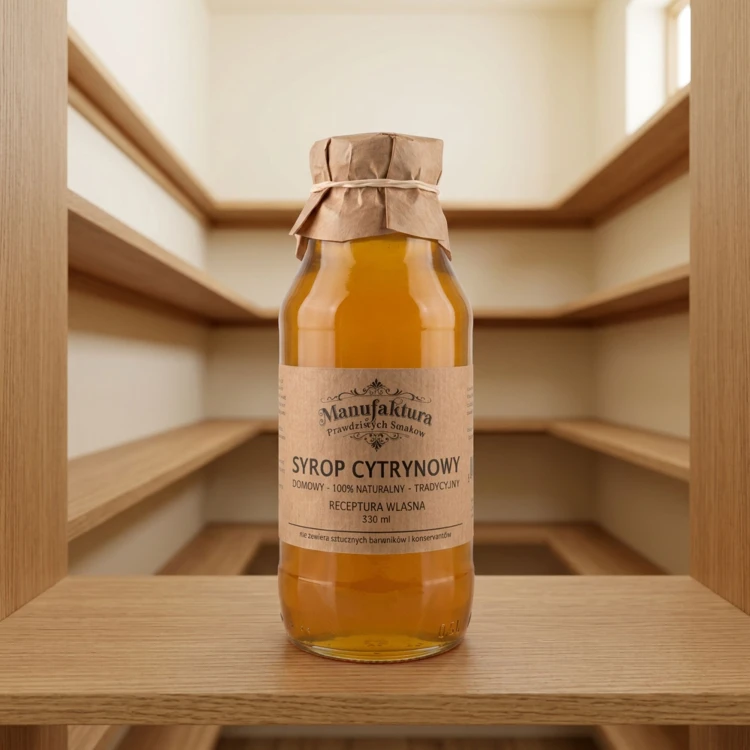 SYROP CYTRYNOWY 330ml 100% NATURALNY MANUFAKTURA PRAWDZIWYCH SMAKÓW
