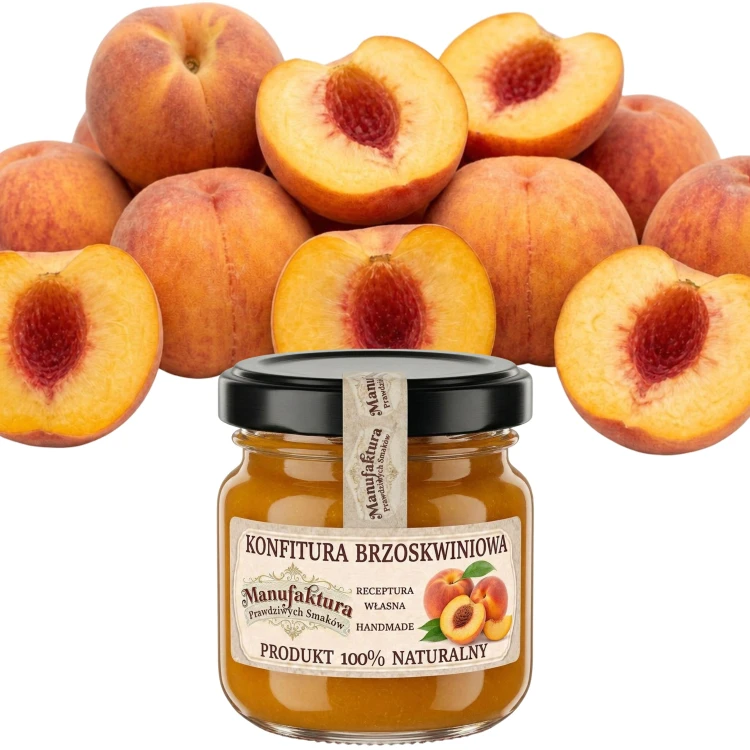 KONFITURA BRZOSKWINIOWA 40 g mały SŁOICZEK na prezent PRODUKT NATURALNY