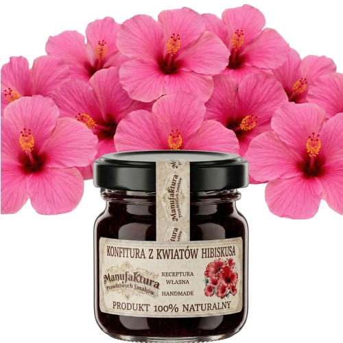 KONFITURA Z KWIATÓW HIBISKUSA 40 g SŁOICZEK na prezent PRODUKT NATURALNY
