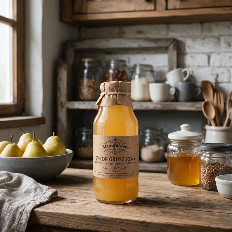 SYROP Z OWOCÓW GRUSZKI 330ml 100% NATURALNY MANUFAKTURA PRAWDZIWYCH SMAKÓW