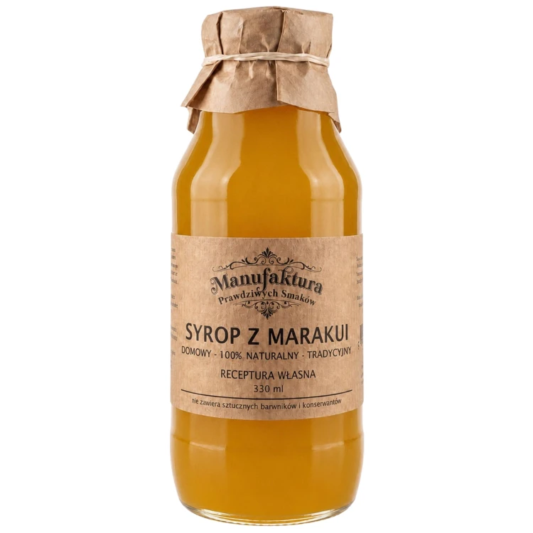 SYROP Z OWOCÓW MARAKUI 330ml 100% NATURALNY MANUFAKTURA PRAWDZIWYCH SMAKÓW