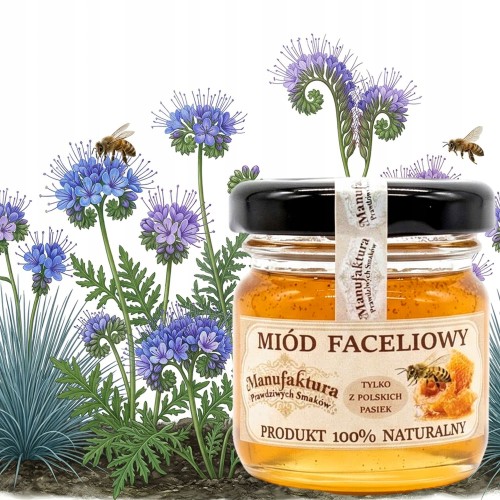 Naturalny MIÓD FACELIOWY 40 g mały miodek na prezent z polskich pasiek