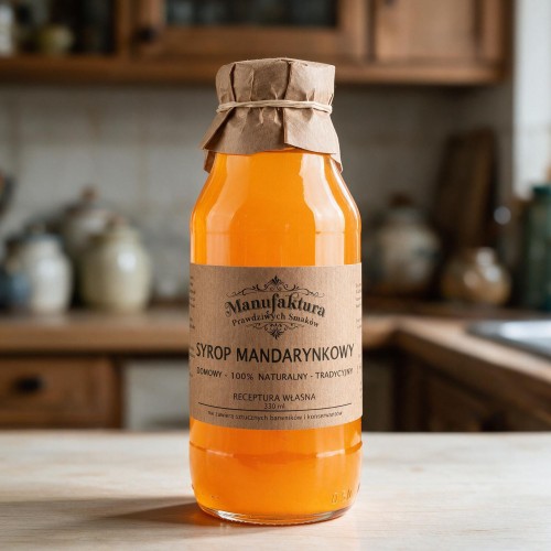SYROP Z MANDARYNEK 330ml 100% NATURALNY MANUFAKTURA PRAWDZIWYCH SMAKÓW