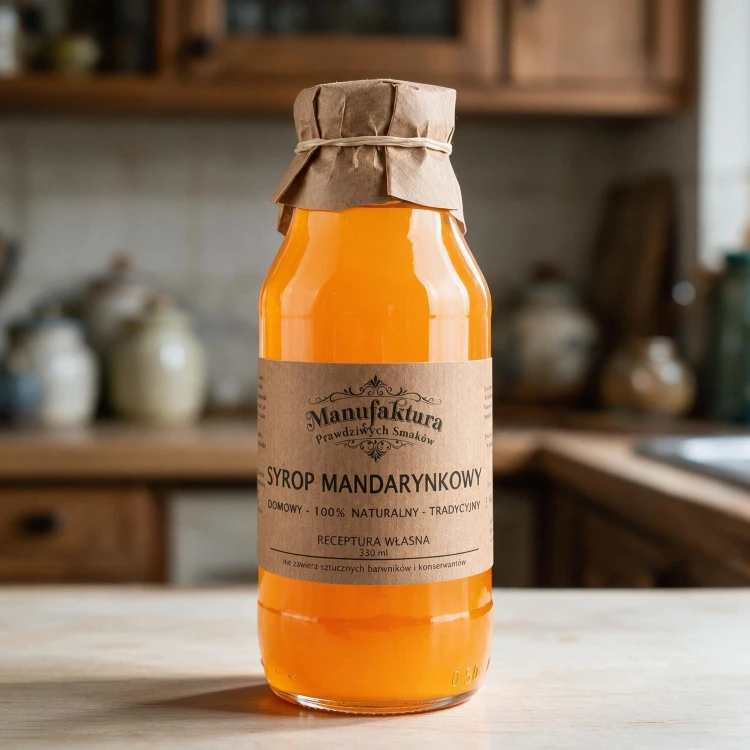 SYROP Z MANDARYNEK 330ml 100% NATURALNY MANUFAKTURA PRAWDZIWYCH SMAKÓW