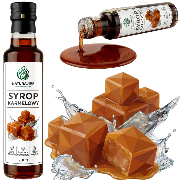 SYROP KARMELOWY 250ml producent PRAWDZIWY DOMOWY do lodów deserów