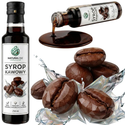 SYROP KAWOWY 250ml z kawy KOLUMBIA ARABICA producent 100% NATURALNY