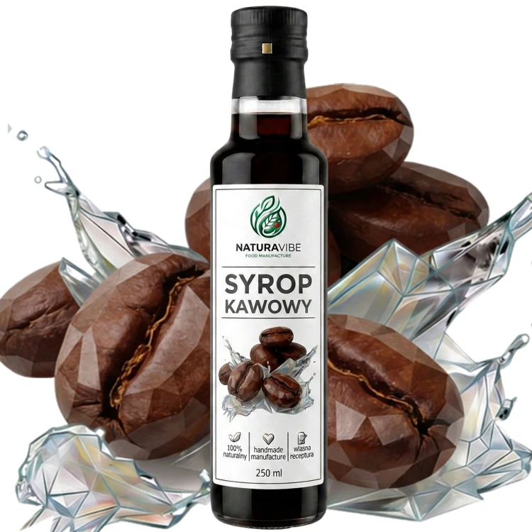 SYROP KAWOWY 250ml z kawy KOLUMBIA ARABICA producent 100% NATURALNY