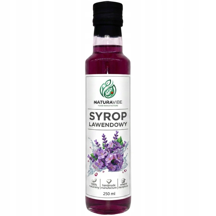 SYROP LAWENDOWY 250ml intensywny smak HANDMADE 100% naturalny NA PREZENT