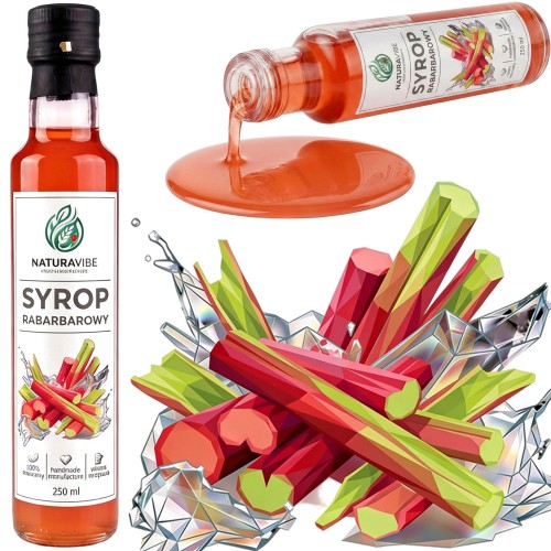 SYROP Z RABARBARU 250 ml RZEMIEŚLNICZY 100% NATURALNY PRAWDZIWY DOMOWY