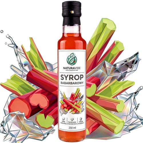 SYROP Z RABARBARU 250 ml RZEMIEŚLNICZY 100% NATURALNY PRAWDZIWY DOMOWY