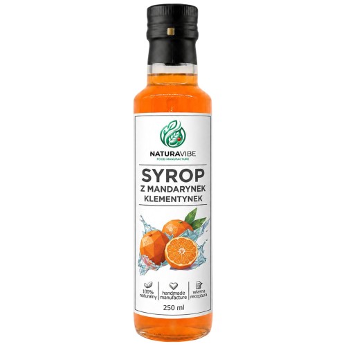 SYROP MANDARYNKOWY 250ml intensywny smak HANDMADE 100% naturalny