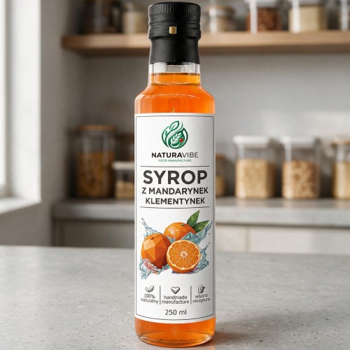 SYROP MANDARYNKOWY 250ml intensywny smak HANDMADE 100% naturalny