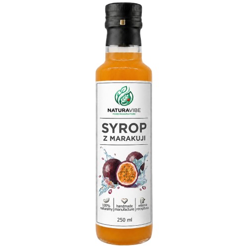 SYROP Z MARAKUI 250ml intensywny smak HANDMADE 100% naturalny MARAKUJA