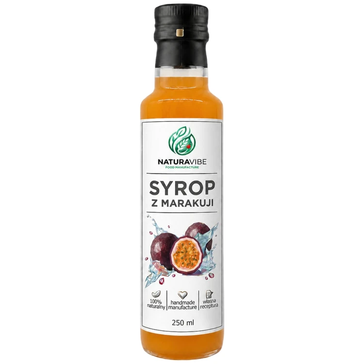 SYROP Z MARAKUI 250ml intensywny smak HANDMADE 100% naturalny MARAKUJA