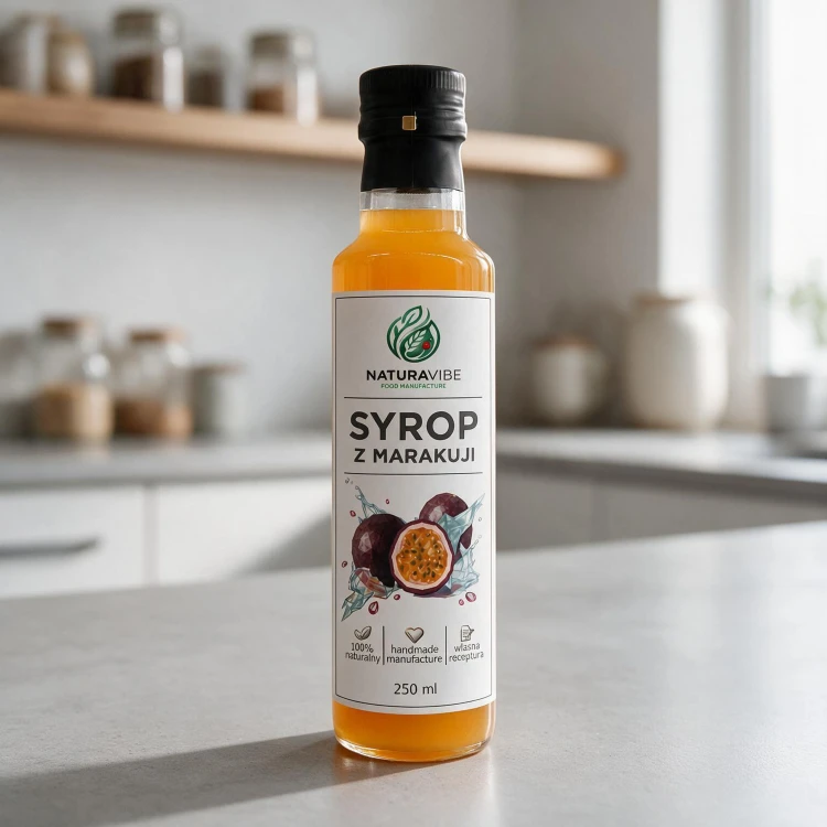 SYROP Z MARAKUI 250ml intensywny smak HANDMADE 100% naturalny MARAKUJA