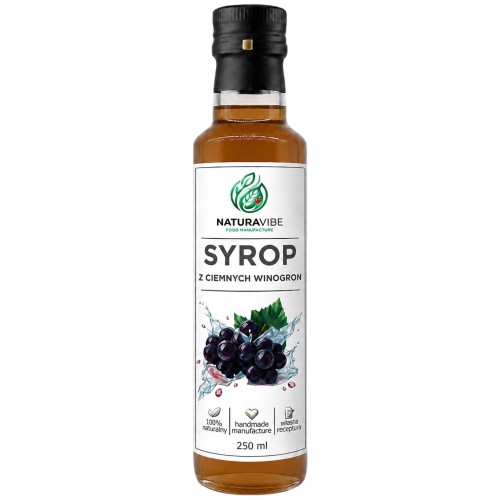 SYROP Z CIEMNEGO WINOGRONA 250ml WINOGRONOWY intensywny smak HANDMADE 100% naturalny