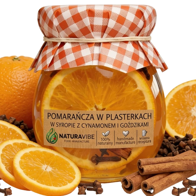 POMARAŃCZE POMARAŃCZA W SYROPIE Z CYNAMONEM I GOŹDZIKAMI 100% NATURALNE