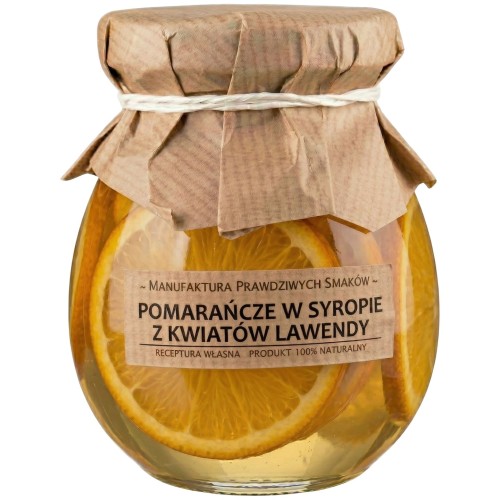 POMARAŃCZE POMARAŃCZA W SYROPIE Z KWIATÓW LAWENDY produkt NATURALNY 245ml