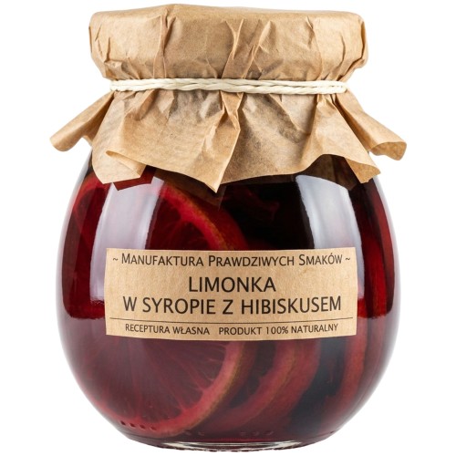 Limonka plastry w syropie z hibiskusem 100% naturalna bez konserwantów 245ml