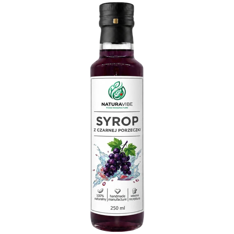SYROP Z CZARNEJ PORZECZKI 250ml intensywny smak HANDMADE 100% naturalny