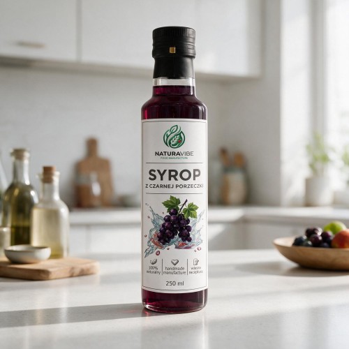 SYROP Z CZARNEJ PORZECZKI 250ml intensywny smak HANDMADE 100% naturalny