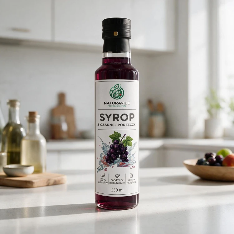 SYROP Z CZARNEJ PORZECZKI 250ml intensywny smak HANDMADE 100% naturalny