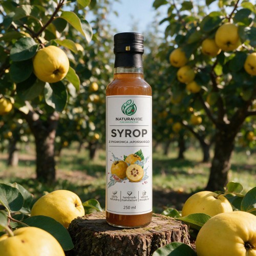 SYROP Z OWOCÓW PIGWOWCA PIGWA 250ml intensywny smak HANDMADE 100% naturalny