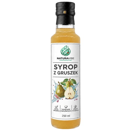 SYROP Z OWOCÓW GRUSZKI GRUSZKOWY 250ml intensywny smak HANDMADE 100% naturalny