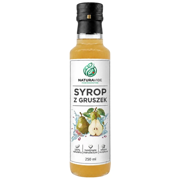 SYROP Z OWOCÓW GRUSZKI GRUSZKOWY 250ml intensywny smak HANDMADE 100% naturalny