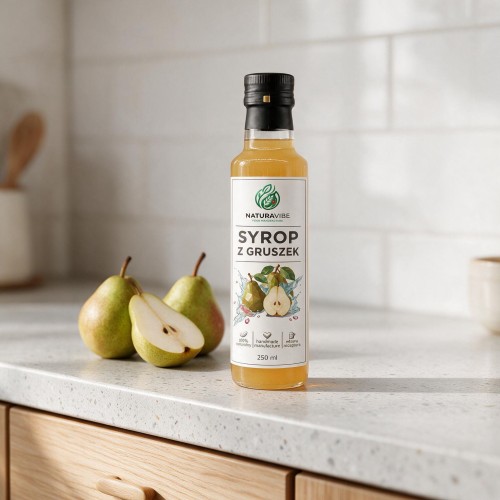 SYROP Z OWOCÓW GRUSZKI GRUSZKOWY 250ml intensywny smak HANDMADE 100% naturalny