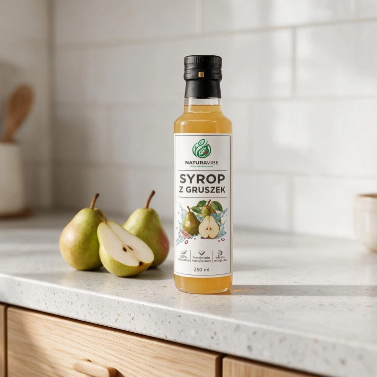 SYROP Z OWOCÓW GRUSZKI GRUSZKOWY 250ml intensywny smak HANDMADE 100% naturalny