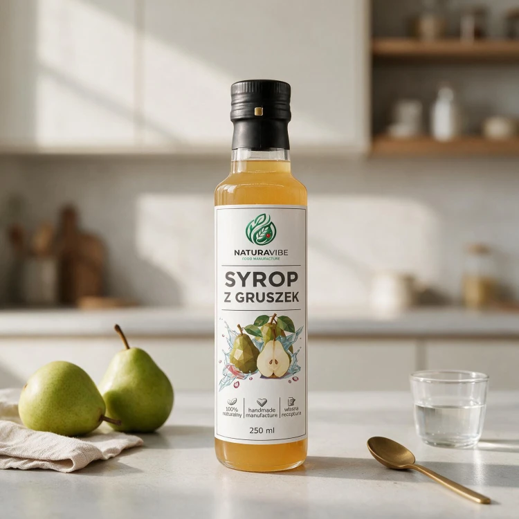 SYROP Z OWOCÓW GRUSZKI GRUSZKOWY 250ml intensywny smak HANDMADE 100% naturalny