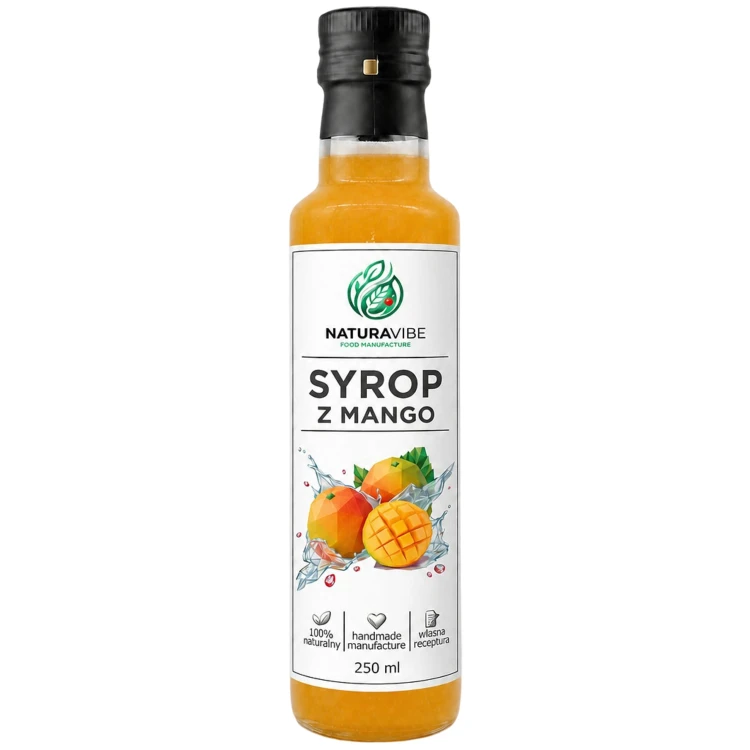 SYROP Z MANGO 250ml intensywny smak HANDMADE 100% naturalny