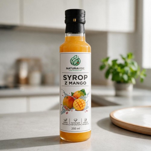 SYROP Z MANGO 250ml intensywny smak HANDMADE 100% naturalny