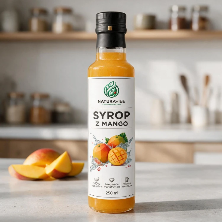 SYROP Z MANGO 250ml intensywny smak HANDMADE 100% naturalny