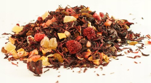 HERBATA OWOCOWA ALHAMBRA 50g Z MALINAMI SKÓRKA DZIKIEJ RÓŻY ARONIA