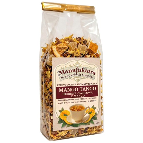 HERBATA OWOCOWA NATURALNA Mango Tango 50g Aromatyczna do zimnej herbaty