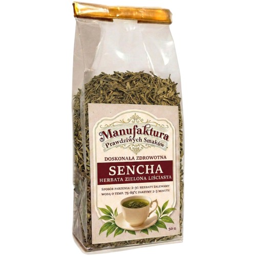 HERBATA ZIELONA LIŚCIASTA SENCHA 50g Naturalna Aromatyczna Premium
