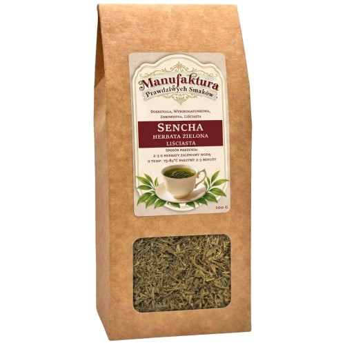 HERBATA ZIELONA LIŚCIASTA SENCHA 100g Naturalna Aromatyczna Premium