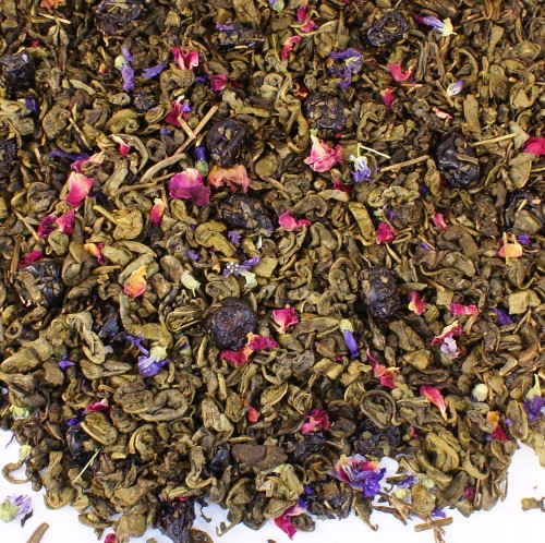 HERBATA ZIELONA LIŚCIASTA WIŚNIOWA 100g Naturalna Aromatyczna CAŁE WIŚNIE