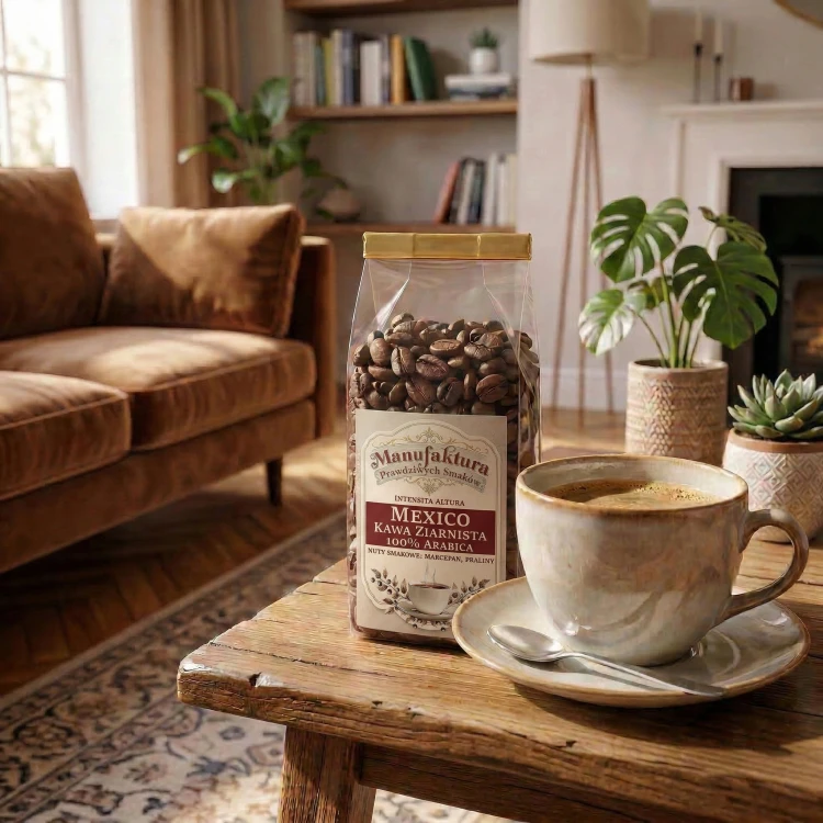 KAWA ZIARNISTA MEXICO 50g 100% ARABICA ŚWIEŻO PALONA INTENSITA ALTURA