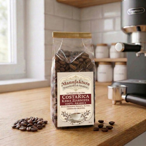 KAWA ZIARNISTA KOSTARYKA 50g 100% ARABICA ŚWIEŻO PALONA LA FORTUNA DE ORO