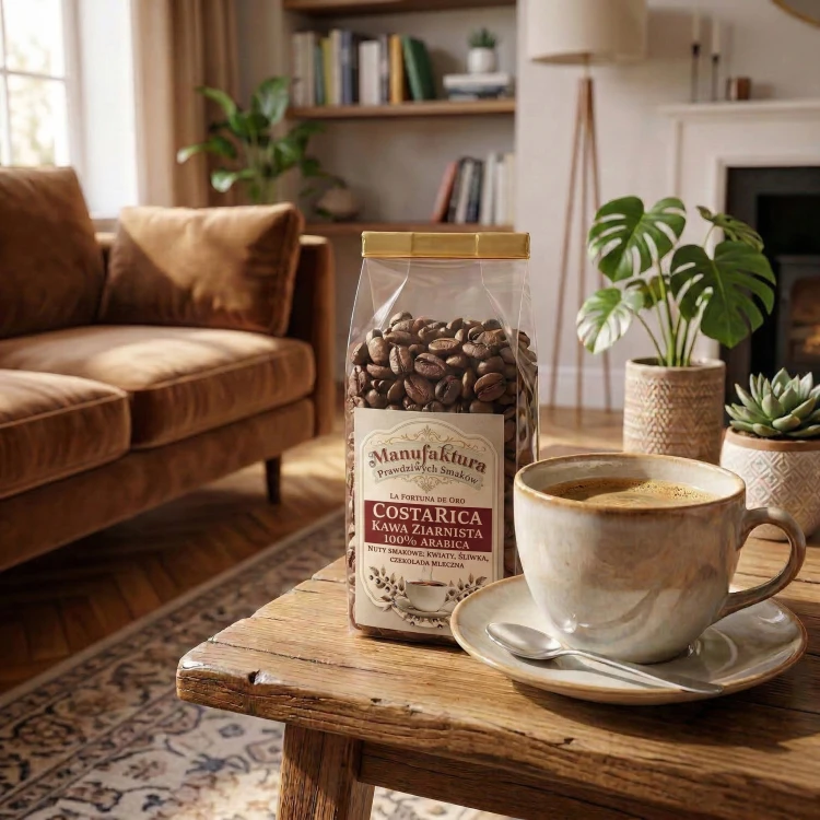 KAWA ZIARNISTA KOSTARYKA 50g 100% ARABICA ŚWIEŻO PALONA LA FORTUNA DE ORO