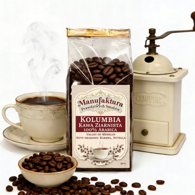KAWA ZIARNISTA KOLUMBIA 50g 100% ARABICA ŚWIEŻO PALONA SUPREMO DON PABLO